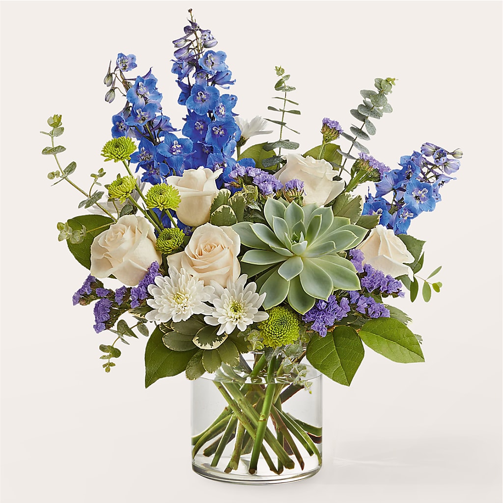 Cerulean Waves Bouquet – CASEY'S FLORIST, Princeton NC