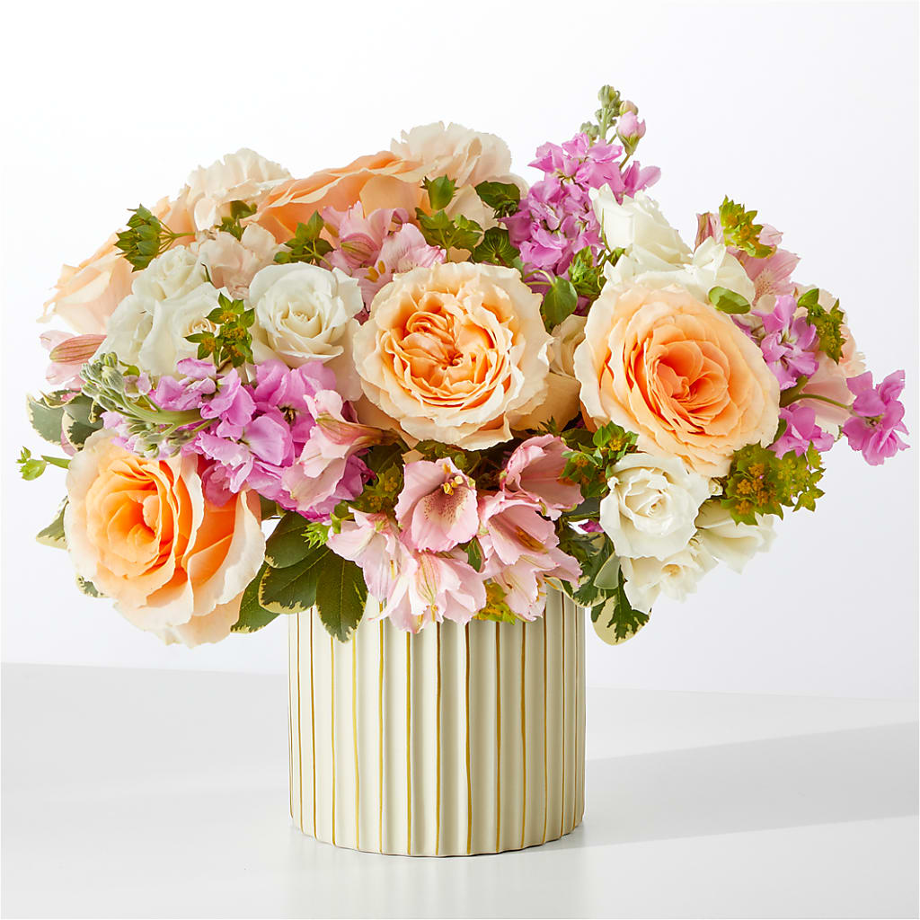 Paradise Bouquet with Ivory Vase – CASEY'S FLORIST, Princeton NC